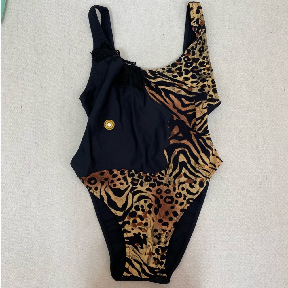 Vintage Leopard Print Small One Piece Swimsuit